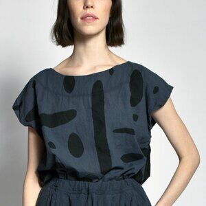 UZI NYC Charcoal Pebble Tunic